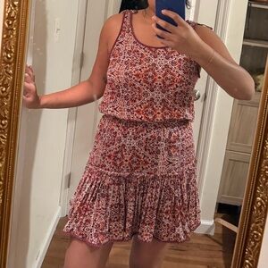 Misa Los Angeles sleeveless size L mini dress floral mesh